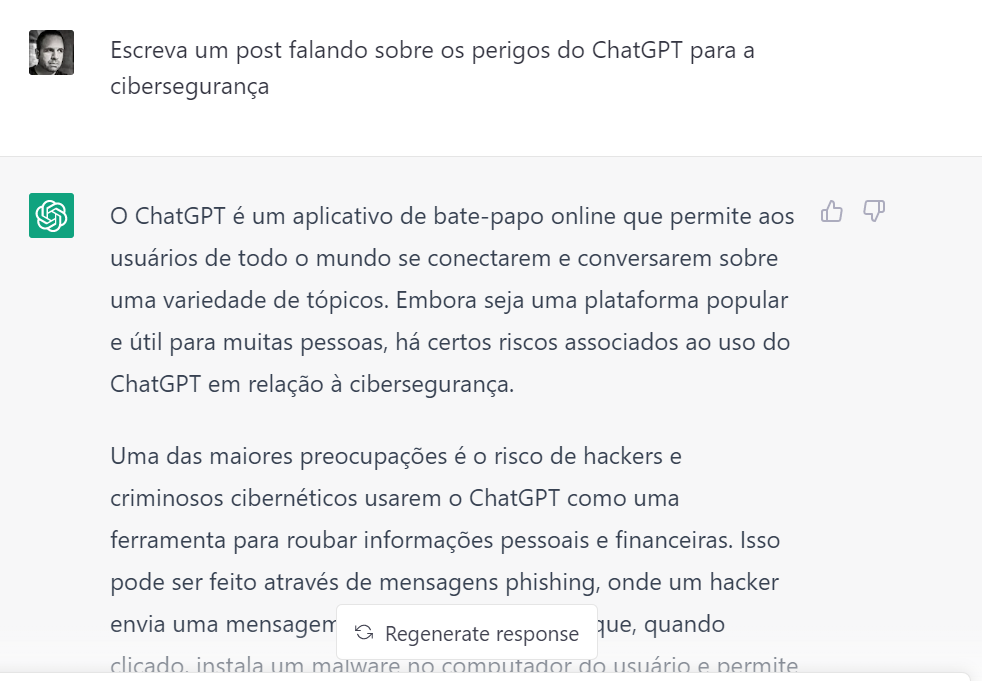 O ChatGPT pode ser um perigo para a cibersegurança?